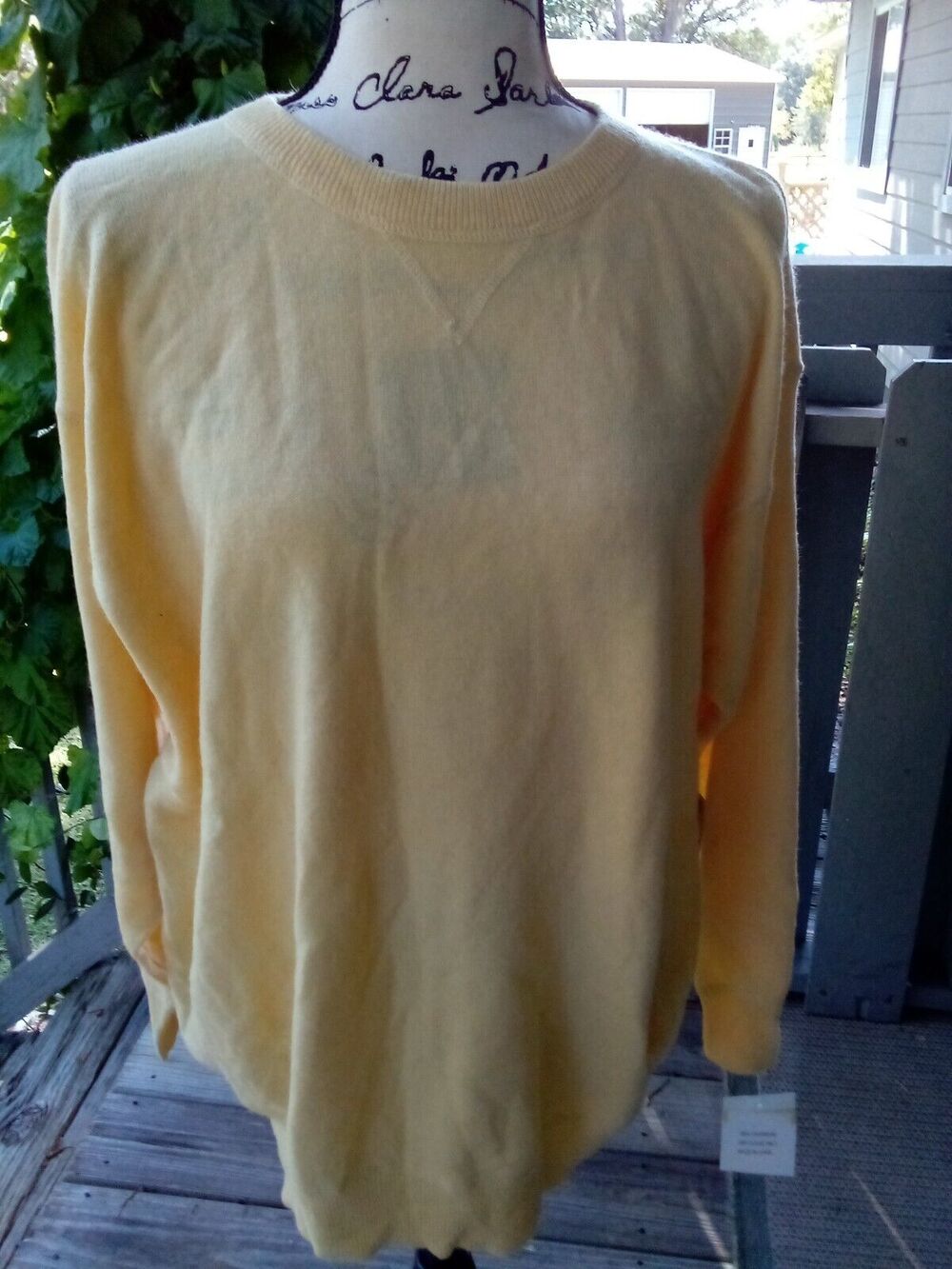 Mark,Fore, And Strike Women's Cashmere Yellow ML Sweater